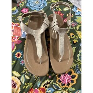 Aetrex Jane Orthotic Sandals New Size 9.5 Gold Shimmer